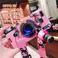 Case For OPPO F11 Pro OPPO F11 OPPO F9 OPPO F9 Pro OPPO F5 Youth OPPO F5 Retro Camera lanyard Casing Grip Stand Holder Silicon Phone Case Cover With Camera Doll