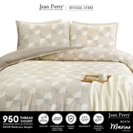 Jean Perry Marino Fitted Bedsheet Set - 100% Combed Cotton Sateen 950TC (Super Single / Queen / King
