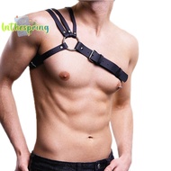 [lnthespringS] Men's Faux Leather Lingerie Harness Bondage Erotic Rivet Chest Belts Adjustable new