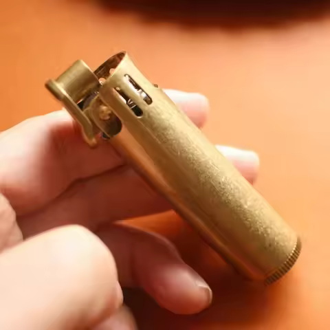 High End All Copper Lighter,Pure Copper Pipe Cylinder Windproof Old-fashioned Oil Lighter,Trench Nos