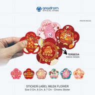 Chinese New Year Flower CNY Jar Sticker I CNY Label Sticker I Chinese New Year Snake Zodiac Sticker 
