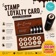 CUSTOM IVORY LOYALTY REDEMPTION CARD STAMP CHOP / CHOP OWN LOGO / SELF INK CHOP