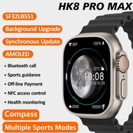 122023 HK8 PRO MAX Smart Watch 49mm Series 8 2.12 " Screen High Refresh Rtae AMOLED Screen NFC Compa