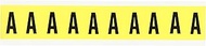 Brady 3430-A 1-1/2" Height, 7/8" Width, B-498 Repositionable Coated Vinyl Cloth, Black On Yellow Col