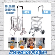 4 Wheel 6 Wheel Foldable Market Trolley Shopping Aluminium Light Duty Shopping Cart Barang Troli Pasar 602 605 购物推车
