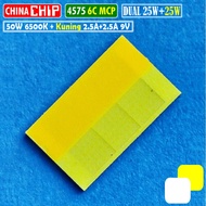 Chip LED 4575 50W 6C Dual Kuning Putih MCP 7545 BiLED Laser RTD AES 9V