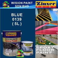 BLUE 0139 ZINXER EPOXY FLOOR PAINT 4L + 1L = 5L