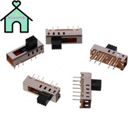OTUINSG 5pcs Toggle Switch, 10P 2P4T 4 Position Micro Slide Switch, Miniature SS-24E01 Vertical 5mm 