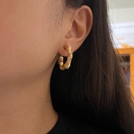 •Duchess• MONET金屬竹節感圈圈耳環