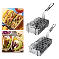 [fineblueua] Taco Basket Taco Rack Fryer Taco Shell Deep Fryer Basket for Kitchen Home