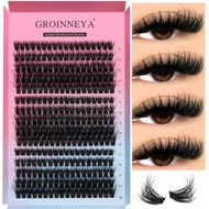 GROINNEYA Voluminous Eyelash Cat Eye Fox Eye Eyelashes DIY Eyelash Extensions False Eyelashes Lash C