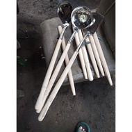 sandok set 3pcs big size stainless and wood handle