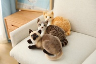 25-40 Cm Simulation Cat Plush Toys American Shorthai Siamese Kitty Cute Pet Doll Stuffed Animal Chil