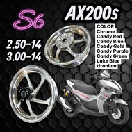 QJMOTOR AX200S S6 Sport Rim cnc Sportrim Chrome, Gold, Purple,Green, Candy Red