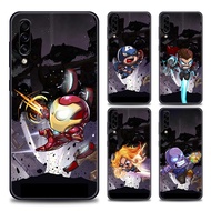Iron Man Captain America Marvel Avengers Anime Comic Phone Case For Samsung Galaxy A90 A80 A70 A70S A60 A50 A40 A30 A30S A20S A20E A10 A10E A7 A9 2018 Soft Black Cover