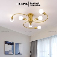 HAPOVA ERINS 1190+ 6/8 arm S-shaped living room ceiling lamp with led bulb included