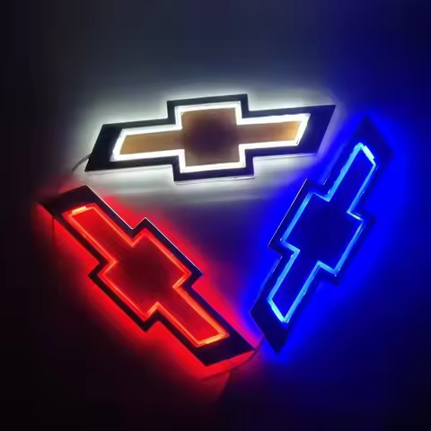 LED Chevrolet Car Emblem Trunk Tail Logo Light Badge Lamp Compatible for Chevrolet Cruze Malibu Cava