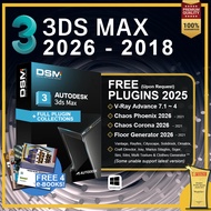 3ds Max 2026.2 & build in Vray & Corona Full Collection (Fix all sorts of problem)🔥