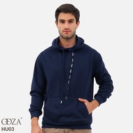 Odza Jaket Sweater Hoodie Luaran Pria Wanita Fleece Premium Tricolor