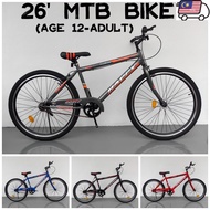 VVM: 26INCH MOUNTAIN BIKE ADULT BICYCLE MTB DOUBLE WALL RIM SINGLE SPEED OUTDOOR SPORTS EQUIPMENT 26