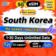 🔥South Korea eSIM 1-30 Days 500MB-20GB 5G Unlimited Data eSIM Korea SIM Card eSIM Send in 1min