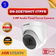 【Ready Stock】HIKVISION DS-2CE76H0T-ITPFS 5MP FULL HD 4IN1 With BUILD-IN-MIC DOME INDOOR AUDIO CAMERA