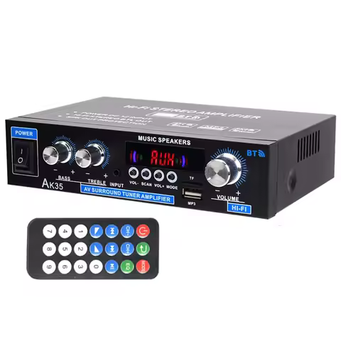 ak35 800W Digital Amplifiers 100-240V /12V Bass Audio Power Bluetooth AMP Hifi FM Subwoofer Speakers