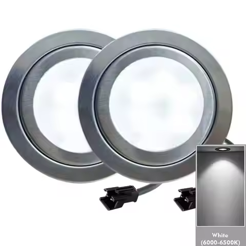2x Range Hood Light Bulb DC 12V 1.5W Stainless Steel Range Hood LED Light Replacement Recessed Kitch