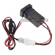 Car 5V 2.1A Dual USB Port Charger For iPhone/iPad/Cellphone For TOYOTA Black