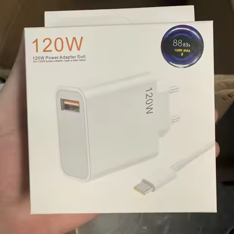 120W Fast Charging EU GaN Charger 6A Type C Cable for Xiaomi for Poco X6 Pro X5 F5 Mi 14 13 12s Redm