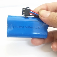 Li-ion 18650 7.4v 3000mAh with SM-4pin Battery Rechargeable for RC Car Truck