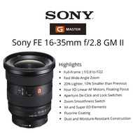 READY STOCK SONY MALAYSIA WARRANTY SONY FE 16-35MM F/2.8 GM II LENS ORIGINAL SONY MALAYSIA 16-35MM F