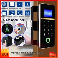 Smart Life Bluetooth Glass Door Lock Digital Biometric Fingerprint Password Lock Remote Control Electronic Door Lock