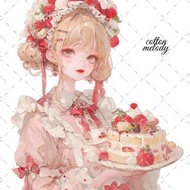 【限定】original sticker no.SB35 // nene様コラボ Patisserie Melody人物ステッカー cottonmelody