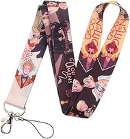 Good Omens TV Show Angel Demon 17.7" Neck Lanyard Keychain Holder ID Badge Mobile Phone Pin Strap by