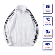 Jacket men's and women's umbrella, blue and white, 3 stripes, high-quality 2-layer wind parachute ma