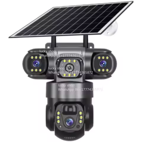 New 4G Solar Real Triple Lens Triple Screen Camera