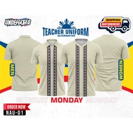 Deped Uniform 2025 Full Sublimation Deped Tshirt For Men And Women Monday To Thursday Teachers Unifo
