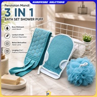3 in 1 Bath Set Shower Puff - BS31