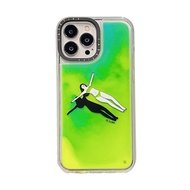 Floating Girl Case for iPhone 13 12 11 Pro Max Case XR Xs Max XR X Liquid Inside Glowing in the dark Protective Case Cover