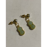 BEAN-SHAPED STONE EARRINGS mb Bt46