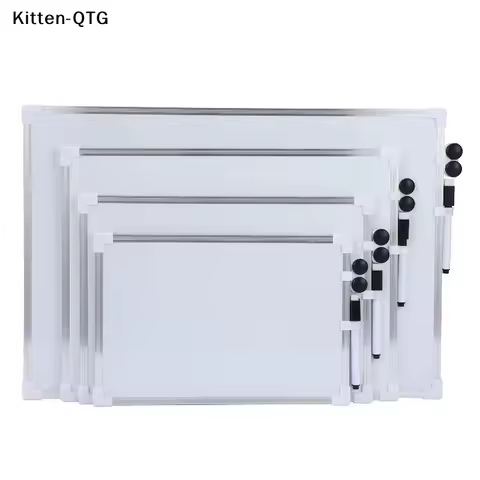 *Wall-Mounted Double-Sided Magnetic Aluminum Whiteboard With Two Magnets And Whiteboard Marker With