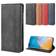 Huawei P40 Pro P40+ Case Huawei P40 Wallet Flip Style Vintage Leather Phone Cover Huawei P40 Pro Plus With Photo Frame