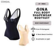 Korset Badan Wanita L–4XL COWGAL Gina – Shapewear V-neck, Selesa & Fit