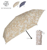 estaa - Urawaza 迷你系列【3秒高速收傘】防UV輕便安全迷你短傘 縮骨遮 摺遮 - 碎花