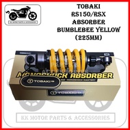 TOBAKI MONOSHOCK MONO SHOCK REAR ABSORBER RS150R RS150 RSX 150 225MM BUMBLEBEE YELLOW KUNING