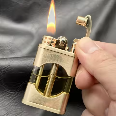 Zorro Windproof Metal Kerosene Lighter Transparent Fuel Tank Creative Retro Flint Lighter Smoking Ac