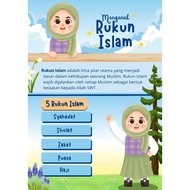 Mmt banner educational media for Islamic pillars 5 Islamic pillars in one day | Flexi 280 gsm