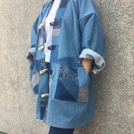 Denim Patchwork Kimono 牛仔拼布外套 野良著 和服外套