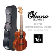 101 OHANA Ukulele TK-370G Limited Edition Full Solid Koa Tenor Size 26 Inches Ukulele Free Hard Case